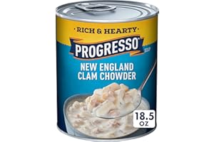 Progresso New England Clam Chowder Soup, Rich & Hearty Canned Soup, Gluten Free, 18.5 oz
