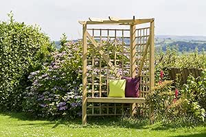 Pergola madera asiento de jardín Arbour metal works para dolores ...