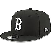 New Era MLB 9FIFTY Adjustable Snapback Hat Cap One Size Fits All (Boston Red Sox Black)