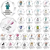 30 Pcs Funny Trophy Awards Gifts Bulk Mini Acrylic Reward Teacher Nurse Coworker Team Employee Staff Appreciation Gift Small Clear Acrylic Medallions for Office