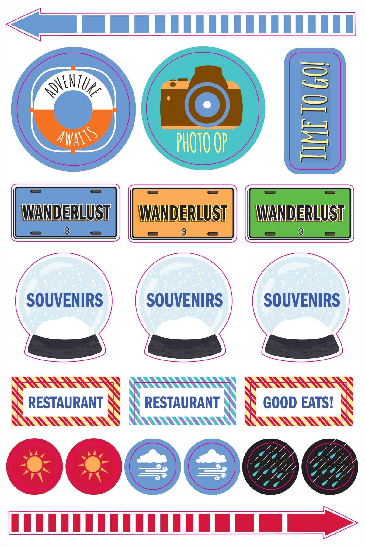 Essentials Travel Planner Stickers (set of 200+ stickers)