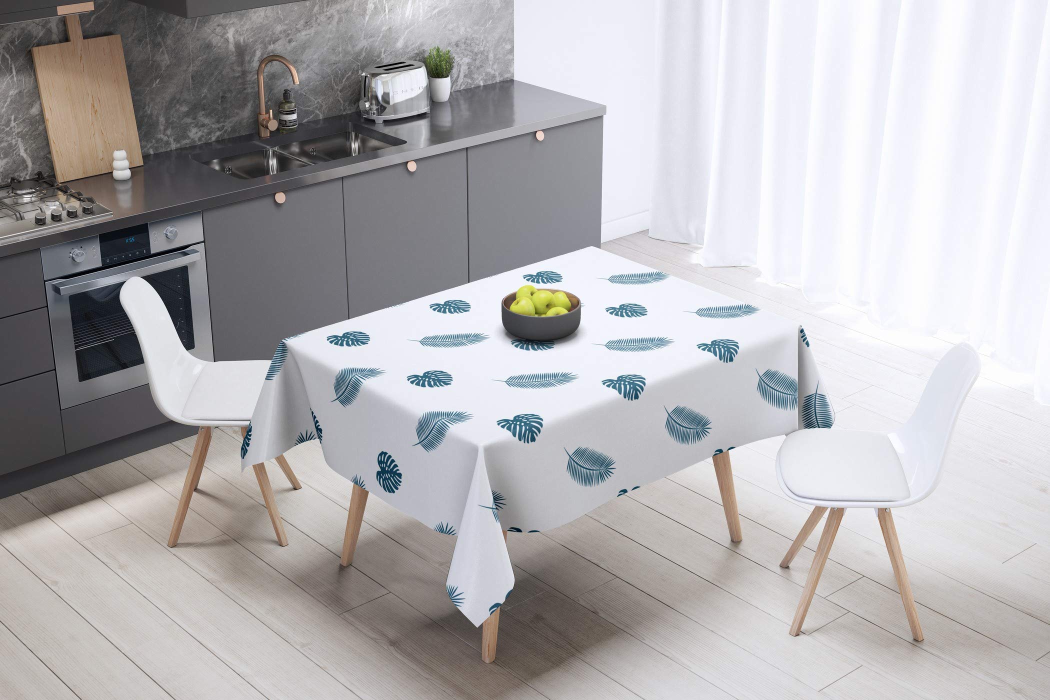 Bonamaison Kitchen Decoration, Tablecloth, 140cm x 140cm - Designed and Manufactured in Turkey