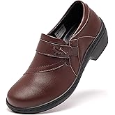 DGOXSWI Women's Vegan Leather Loafers Slip-Ons - Lightweight Comfortable Shoes for Work Business Casual & Everyday Walking