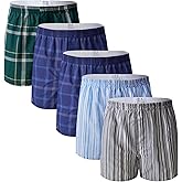 DORSU Boxers for Men Pack Woven Relaxed Fit Big Tartan Moisture Wicking Assorted Color Value Multipacks
