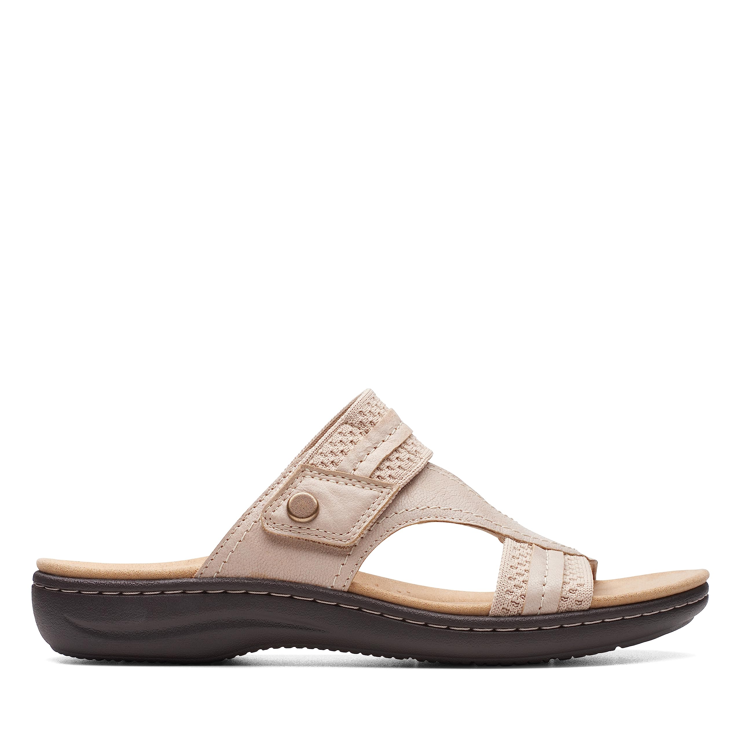 Clarks Women’s Laurieann Cara Slide Sandal, Sand Combi, 11 Narrow