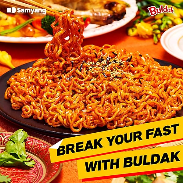 SAMYANG BULDAK KOREAN SPICY CHICKEN STIR FRIED RAMEN ORIGINAL FLAVOR SPICY NOODLES AUTHENTIC KOREAN RAMYUN 4.94 OZ (PACK OF 5)
