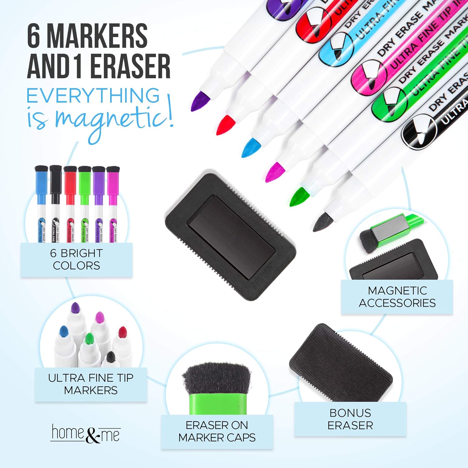 Magnetic Dry Erase Calendar Bundle for Fridge: 3 Boards Included - Monthly, Weekly, Daily Calendar Whiteboard 17x12" - 6 Fine Tip Markers and Large Eraser with Magnets, Refrigerator White Board Wall : Office Products