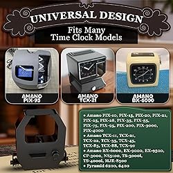 2 Pack Time Clock Durabile Black Ribbon for Amano