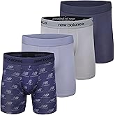 New Balance mens Ultra Smooth Microfiber Lightweight Breathable Performance Boxer Brief Underwear (4 Pack)