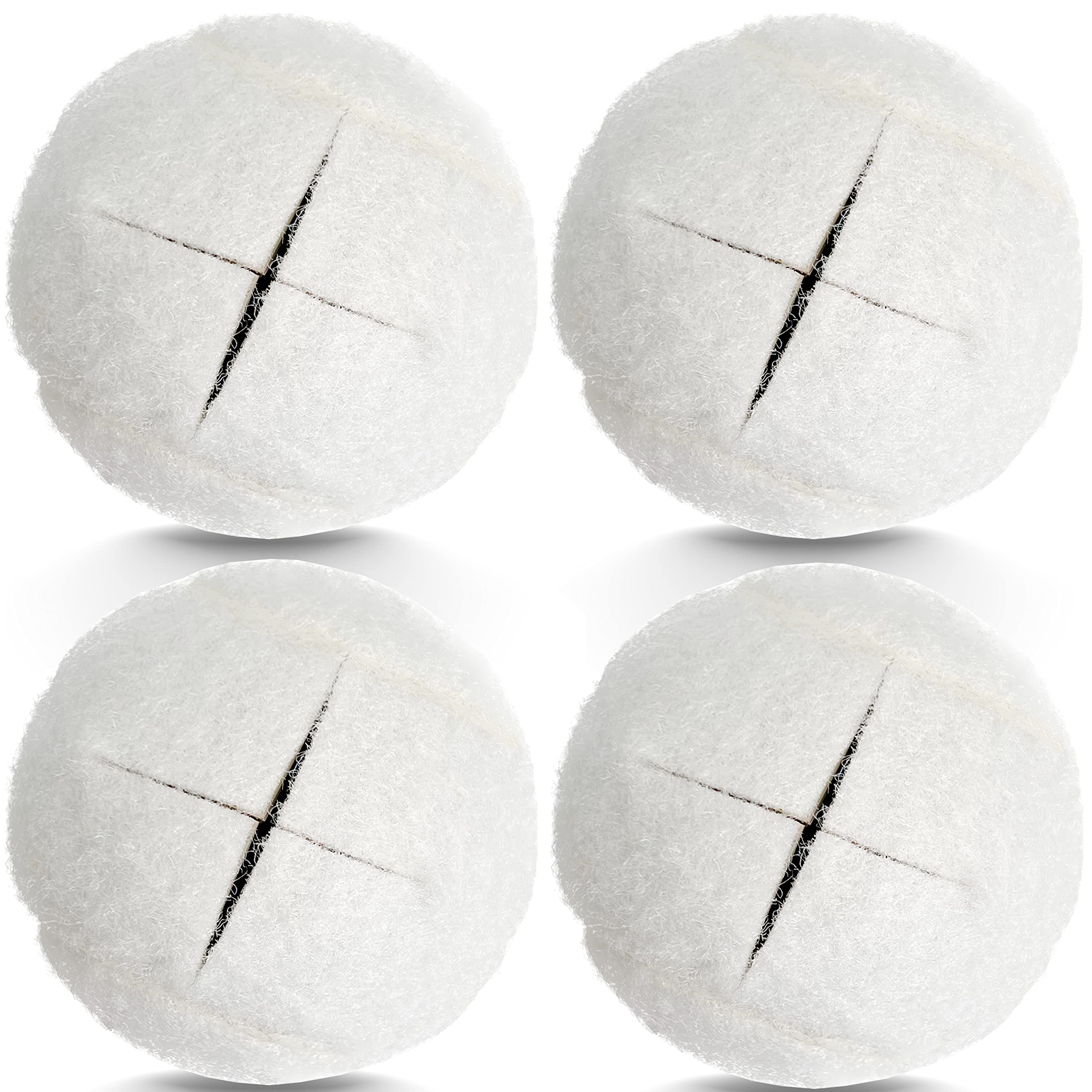 Photo 1 of HPWFHPLF Precut Tennis Balls, 4PCS Walker Glide Balls, Heavy Duty Long Lasting Felt Pads for Furniture Legs and Floor Protection (White)