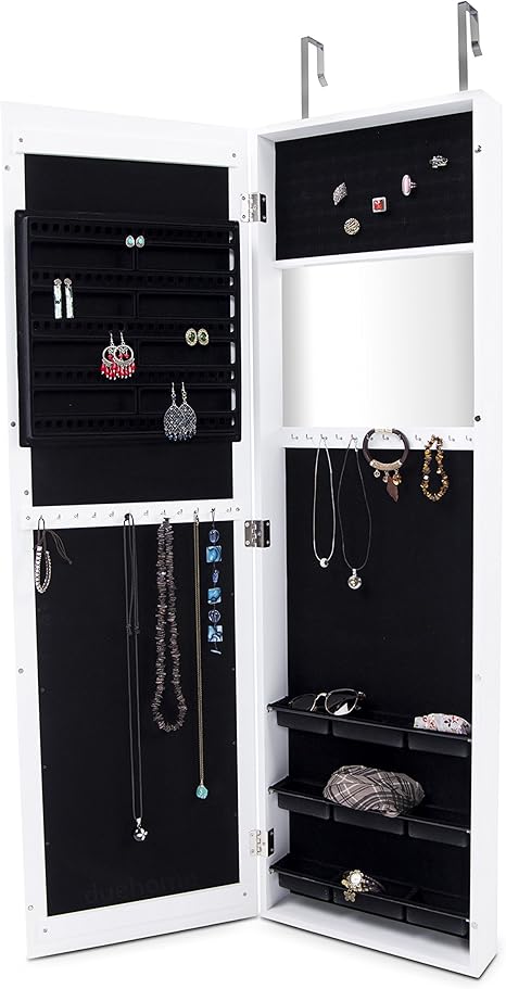 duehome - Espejo joyero, organizador de joyas, espejo colgado en la