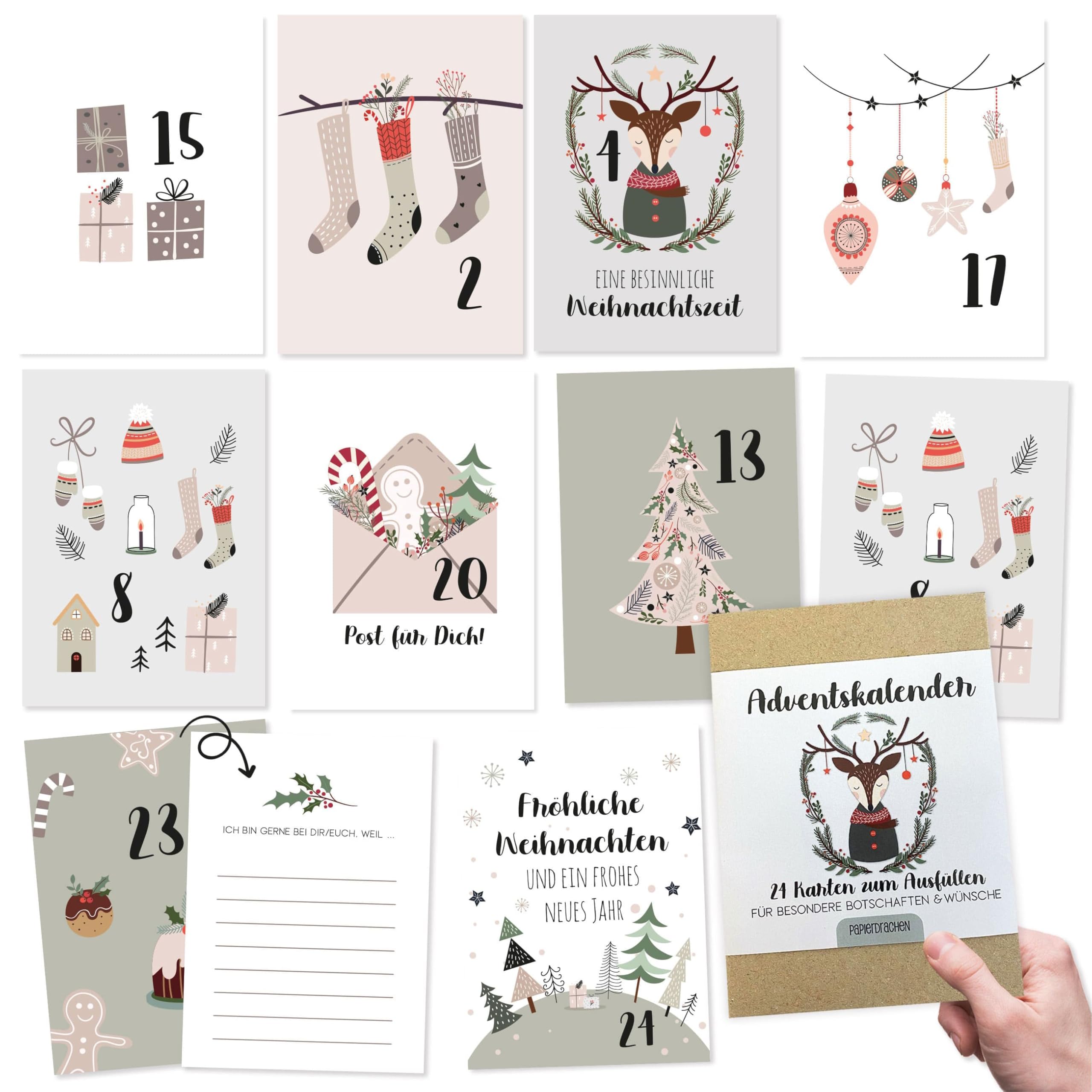 Papierdrachen ADV Postcards Calendar Set 1