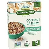 Cascadian Farm Organic Granola, No Added Sugar, Coconut Cashew 14 oz