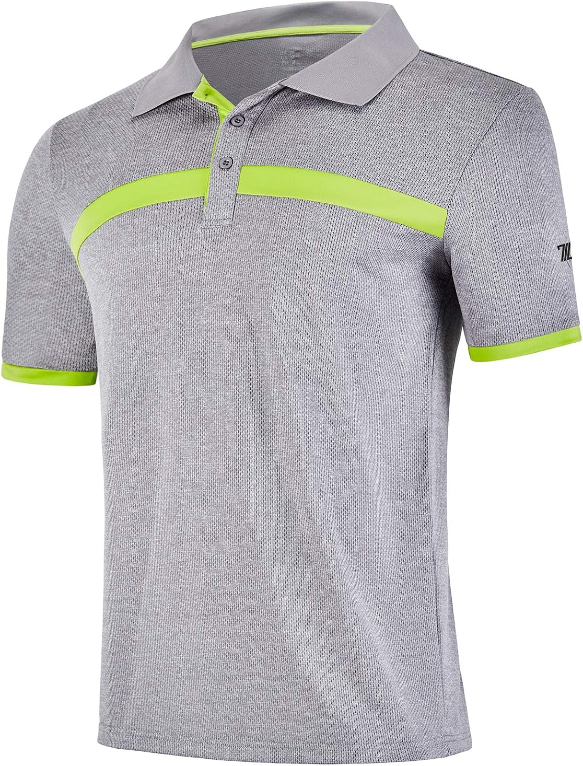 ZITY Men's Polo Shirt Cool Quick-Dry Sweat-Wicking Color Block Short Sleeve Sports Golf Tennis T-Shirt: Clothing