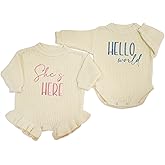 SWaddle AN Personalized Chunky Knit Sweater Romper, Custom Baby Name, Embroidered Baby Outfit, Infant One-Piece Keepsake