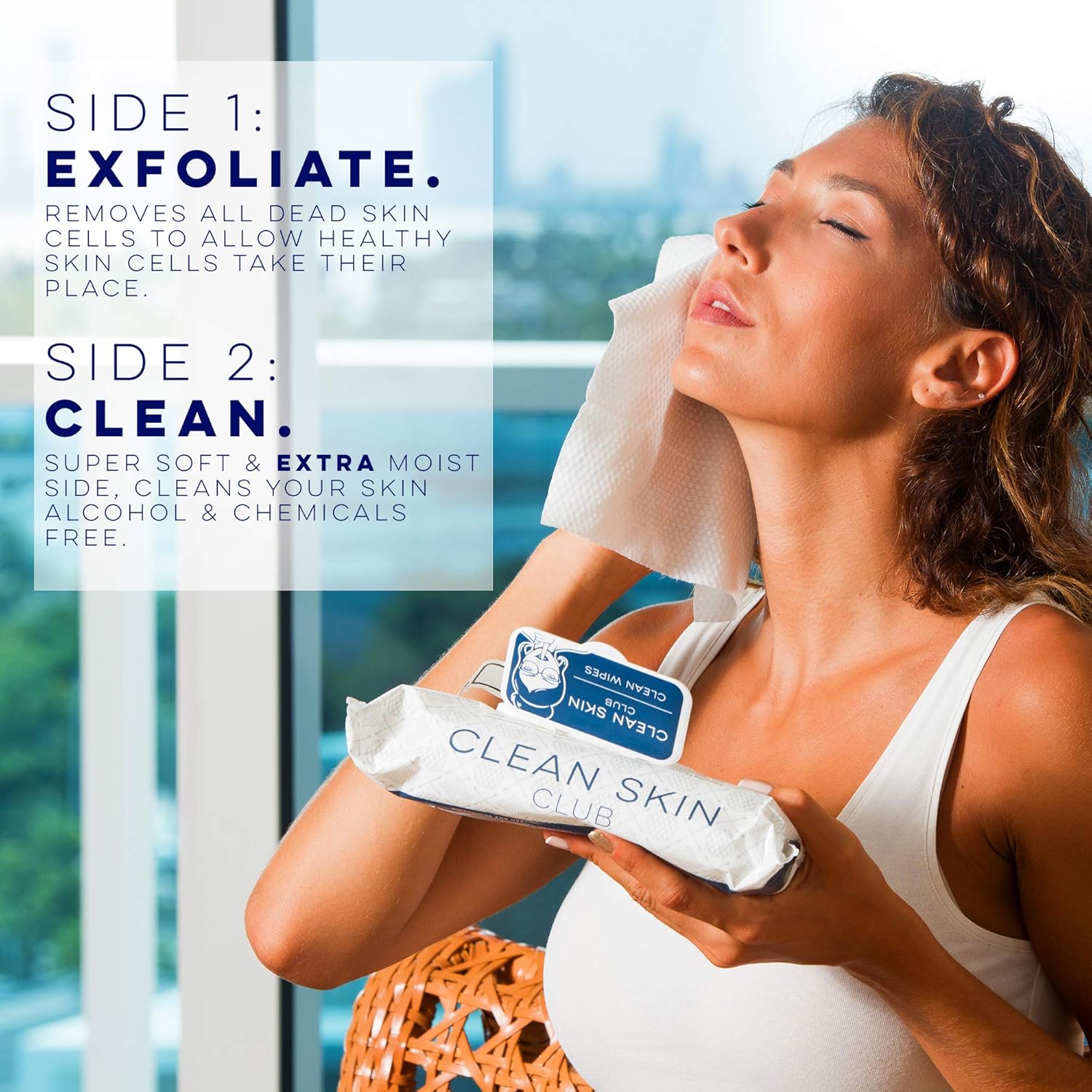 Clean Skin Club - XL Bacteria Free Clean Wipes | Extra Moist Makeup Removing Towelettes | 30 Count | Facial Cleansing Cloth | Cruelty Free & Vegan | Fragrance Free | NO Alcohol or Chemicals | GMO & Paraben Free: Beauty