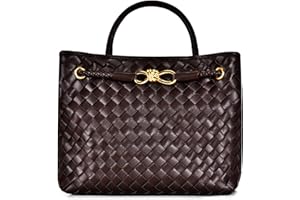 GASSDA Woven Bag for Women, Small Tote Bag Hobo Bag Crossbody Bags PU Leather Handmade Woven Purses Gift For Women