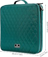 TIMCORR 160 Capacity CD DVD Case Organizer Portable Binder Green view 4