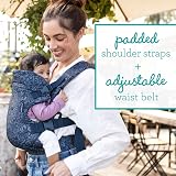 Infantino Flip 4-in-1 Baby Carrier Floral Navy Ergonomic Front Back view 4