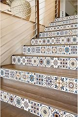 Moroccan Tile Stickers 24pcs 15x15cm Waterproof Self Adhesive Kitchen Bathroom view 5