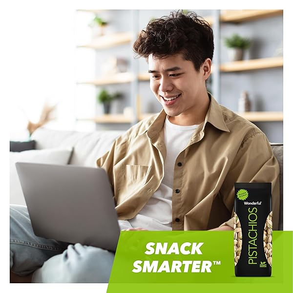WONDERFUL PISTACHIOS IN SHELL, ROASTED & SALTED NUTS, 16 OUNCE BAG, PROTEIN SNACKS, GLUTEN FREE, HEALTHY LUNCH SNACKS, PANTRY STAPLES