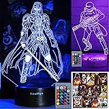3D Illusion Star Wars Night Light - 16 Color Change Decor Lamp with Remote & Smart Touch, Christmas and Birthday Gifts for St