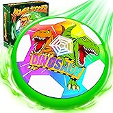 Dinosaur Toys for Boys Glowing Hover Soccer Ball,Light Up Hover Ball for 3 4 5 6 7 8 9 10 11 12 year old Boy,Indoor Outdoor Kids Toys,Air Floating Soccer Toy,Fun Christmas Birthday Gift for Boy 3–12