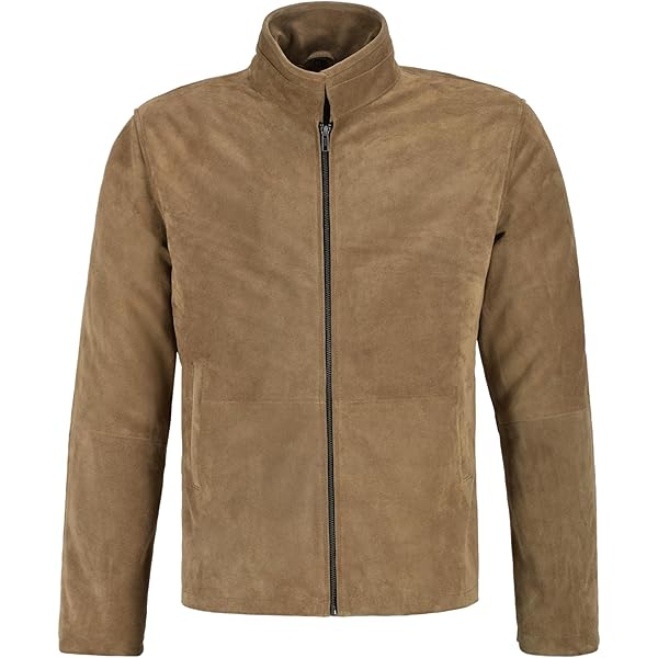 275-P Smart Range 70's Classic Bomber Men's Tan Plain Suede