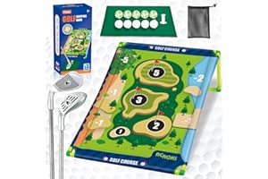 Golf Chipping Game w/t 2 Clubs, The Original Golf Practice & Battle Sports Toy Gifts for Junior Children, Family Backyard Tar