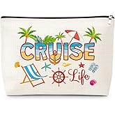 Cruise Lovers Gifts for Women Makeup Bag Summer Vacation Trip Gift for Women Bestie Her Daughter Wife BFF Sister Travel Toiletry Cruise Ship Essentials Accessories for Beach Vacation Cosmetic Bag