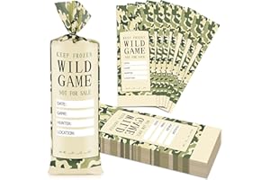 UQM 140 Pack Wild Game Meat Bags for Freezer, 1 Lb Ground Meat Bags, Wild Game Meat Bag to Protect Your Meat from Freezer Burn, Camouflage