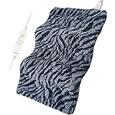 Pasonio Full Weighted Heating Pad for Back, Neck, and Shoulder Pain Relief with Auto Shut Off, Extra Large 12 x 24, Grey Blue-PLH02