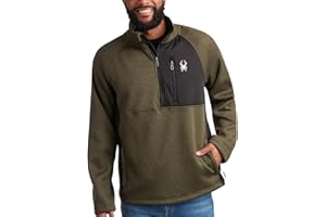 Spyder Mens Quarter Zip Pullover Sweater - Performance Fleece 1/4 Zip Pullover Mens Golf Shirts for Workout Hiking Running
