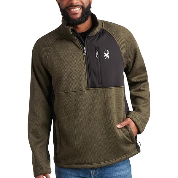 Amazon.com: Spyder Men's Half Zip Sweater Gait Knit Pullover