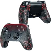 SHADOW BOOLT Controller Grips for GameSir G7 Pro, Skin kit,Anti-Skid, Multi-Texture, Sweat Absorption, Pre-Cut Grips Tape (Black, Red &amp; Metallic Grey, Compatible with GameSir G7 Pro)