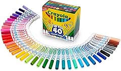 Crayola Ultra Clean Washable Markers (40ct), Broad Line Colored Markers for Kids, Coloring Book & Art Marker Set, Gifts for K