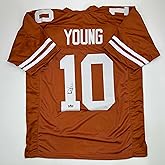 Facsimile Autographed Vince Young Texas Orange Reprint Laser Auto College Football Jersey Size Men's XL