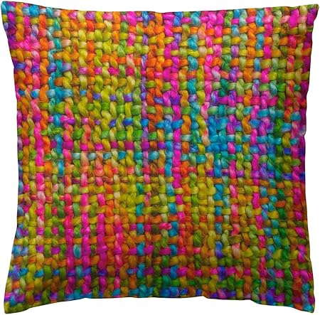 Martina Home Crochet Funda de Cojín, Tela, Multicolor, 50 x 50 cm: Amazon.es: Hogar