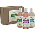 Probiotic Soapberry Body Wash, Shampoo & Conditioner Gift Bundle [Unscented] (3 Pack, pH Balanced) for Dry Hair and Sensitive Skin - (9 Oz. Bottles)