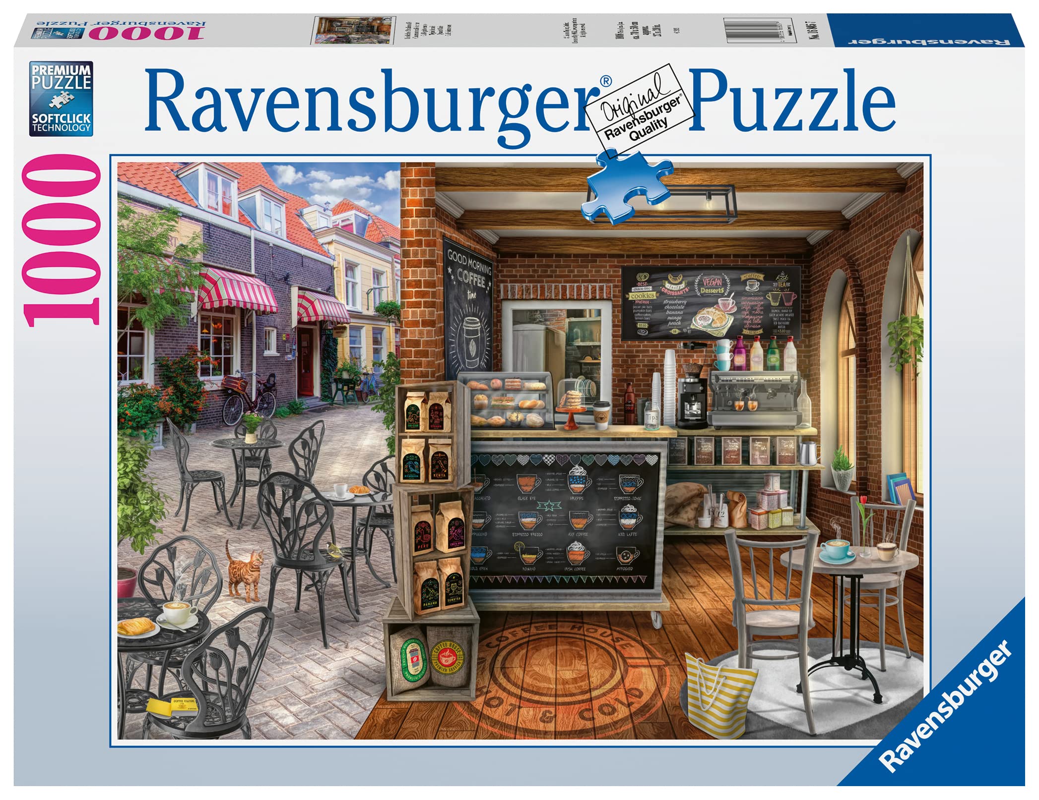 Ravensburger Quaint Café 1000 Piece Jigsaw Puzzles for Adults & Kids Age 12 Years Up Multicolor, 16805