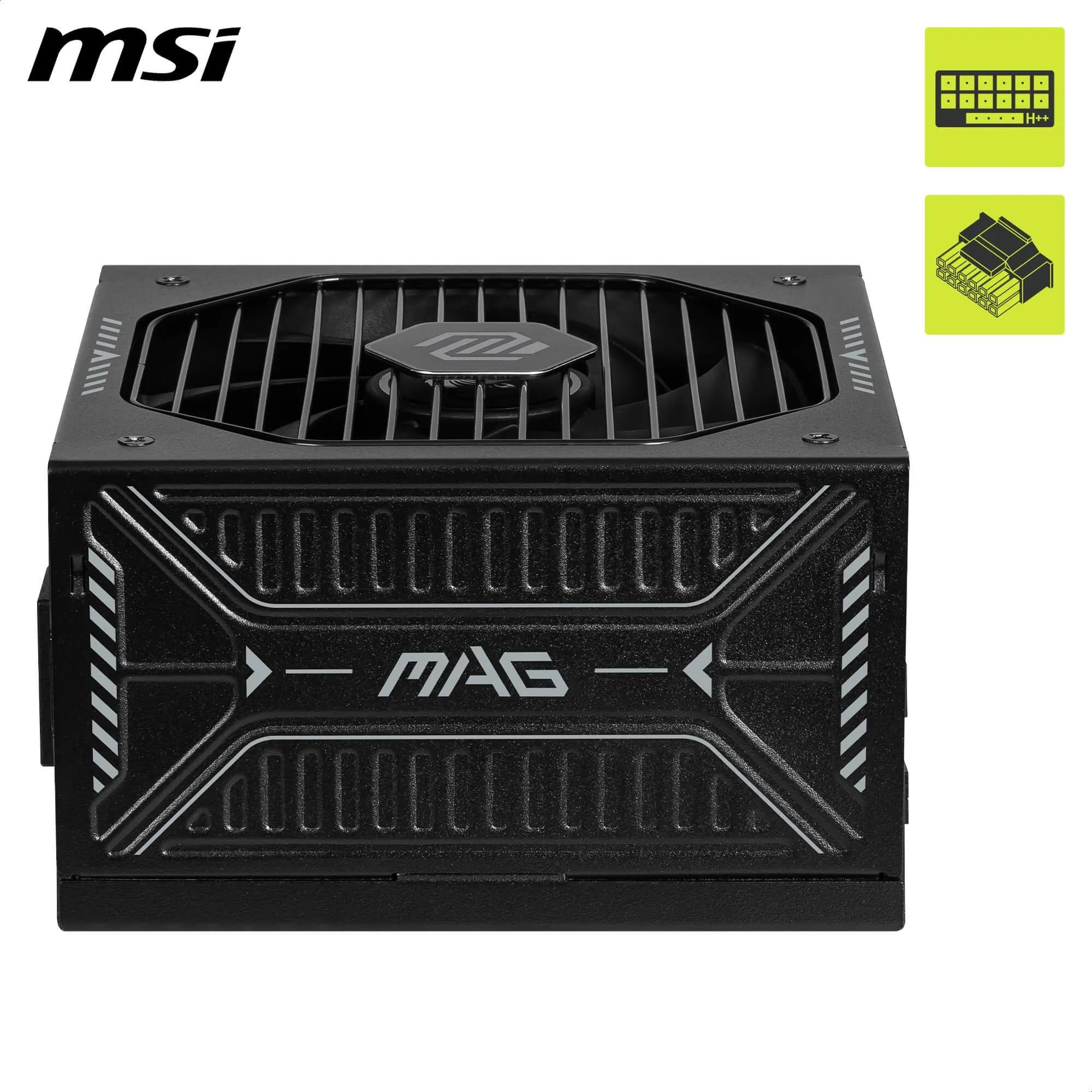 MSI MAG A850GLS PCIE5 Netzteil, 850W, 80 Plus Gold, ATX 3.1, PCIe 5.1 GPU Support, Native 12V-2x6, Zweifarbiger 12V-2x6 Anschluss, ATX PSU, Modulare Kabel 2