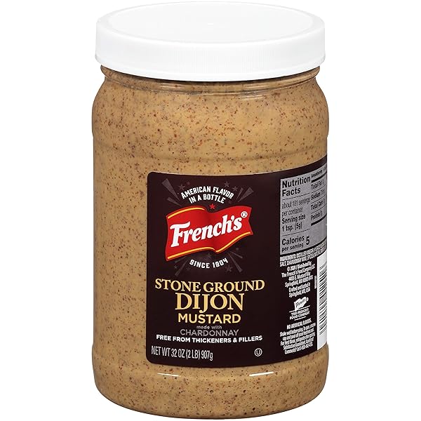 FRENCH’S STONE GROUND DIJON MUSTARD, 32 OZ –...