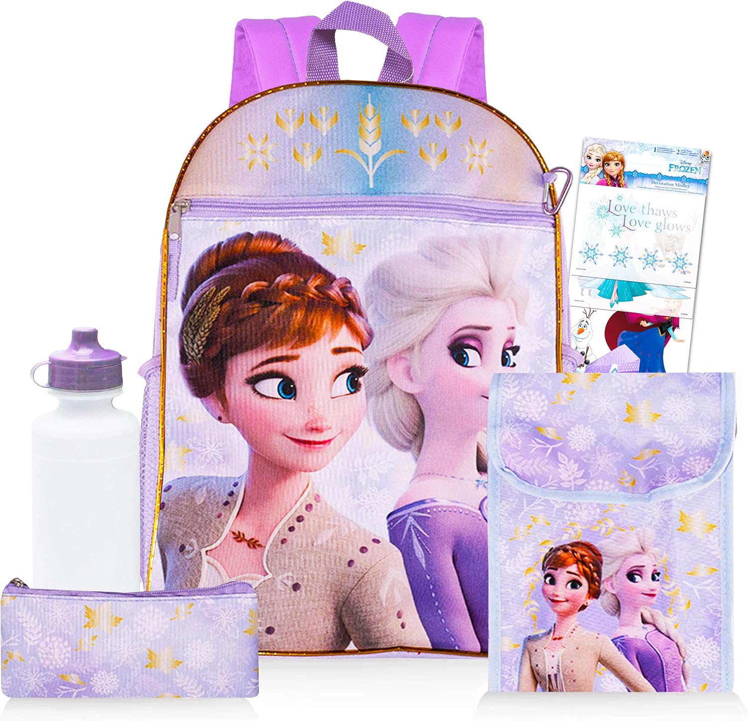 girls lunch bag and bottle