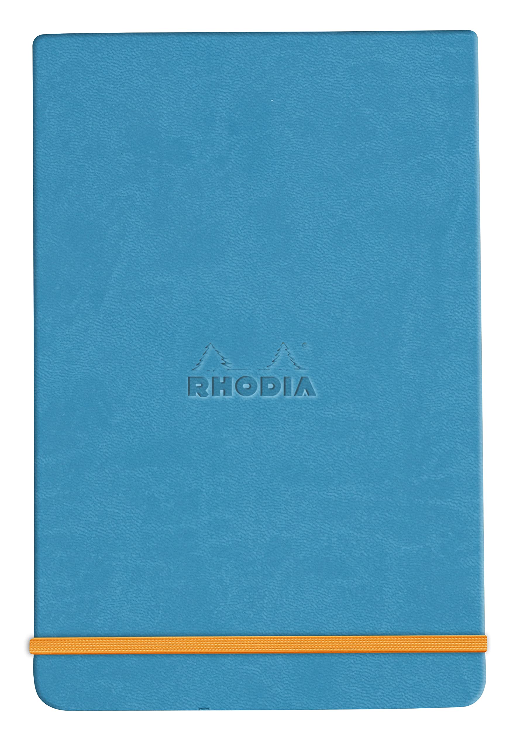RHODIA 194389C - Rigid Notebook Webnotepad Turquoise - A5 - Lined - 192 Detachable Pages - Ivory Clairefontaine Paper 90 g/m - Bookmark, Elastic Closure - Faux Leather Cover - Rhodiarama — image 1