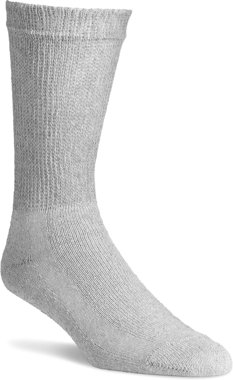Diabetic Crew Socks for Men - 12 Pack - Gray - Size 10-13: Clothing