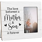 HODODAN Mom Picture Frame Gifts for Mother from Son, The Love Between a Mother & Son is Forever Wooden Picture Frames, 4x6 inch Photo