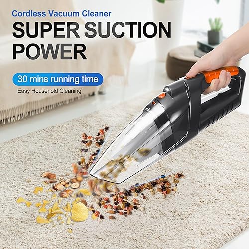 siumxr Handheld Vacuum Cordless,Powerful Suction 30Mins Long