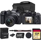 Canon EOS R7 Mirrorless Camera with 18-150mm Lens (5137C009) Bundle | For Hybrid Creators | Speed, Precision, and Versatility + 64GB Memory Card + Camera Bag