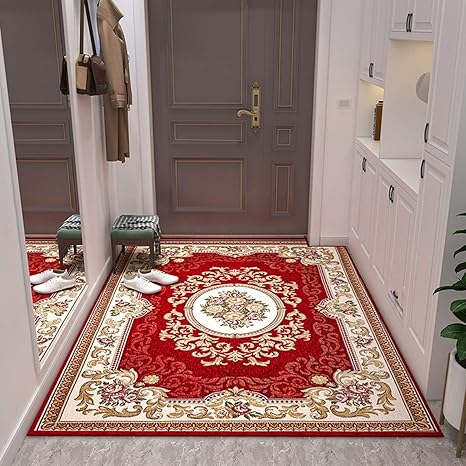Amazon 花柄 玄関マット おしゃれ 北欧 室内 洗える 滑り止め クラッシック カーペット 140 160cm 風水 ラグマット 北欧風 インテリア 屋内 カラー リビング ダイニング 和室 子供部屋 かわいい 風水 玄関マット オンライン通販