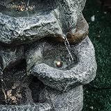 BTGGG Cascading Tiered Water Fountain with LED Lights - Dark Grey view 4